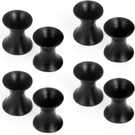 10G-50mm Black Silicone Gauges for Ear Tunnels Rubber Plugs Gauges Double Flared Flexible Tunnel Earrings for Women Men