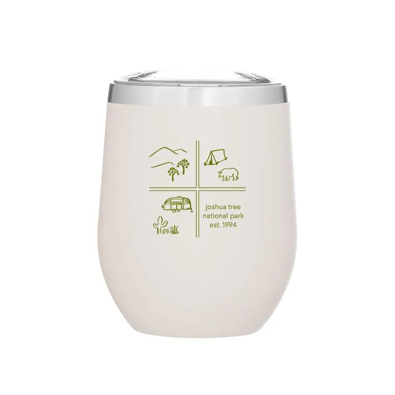 12 Oz. Stainless Insulated Stemless Wine Cup Printed with a Customizable WEST SQUARES COLLECTION Design