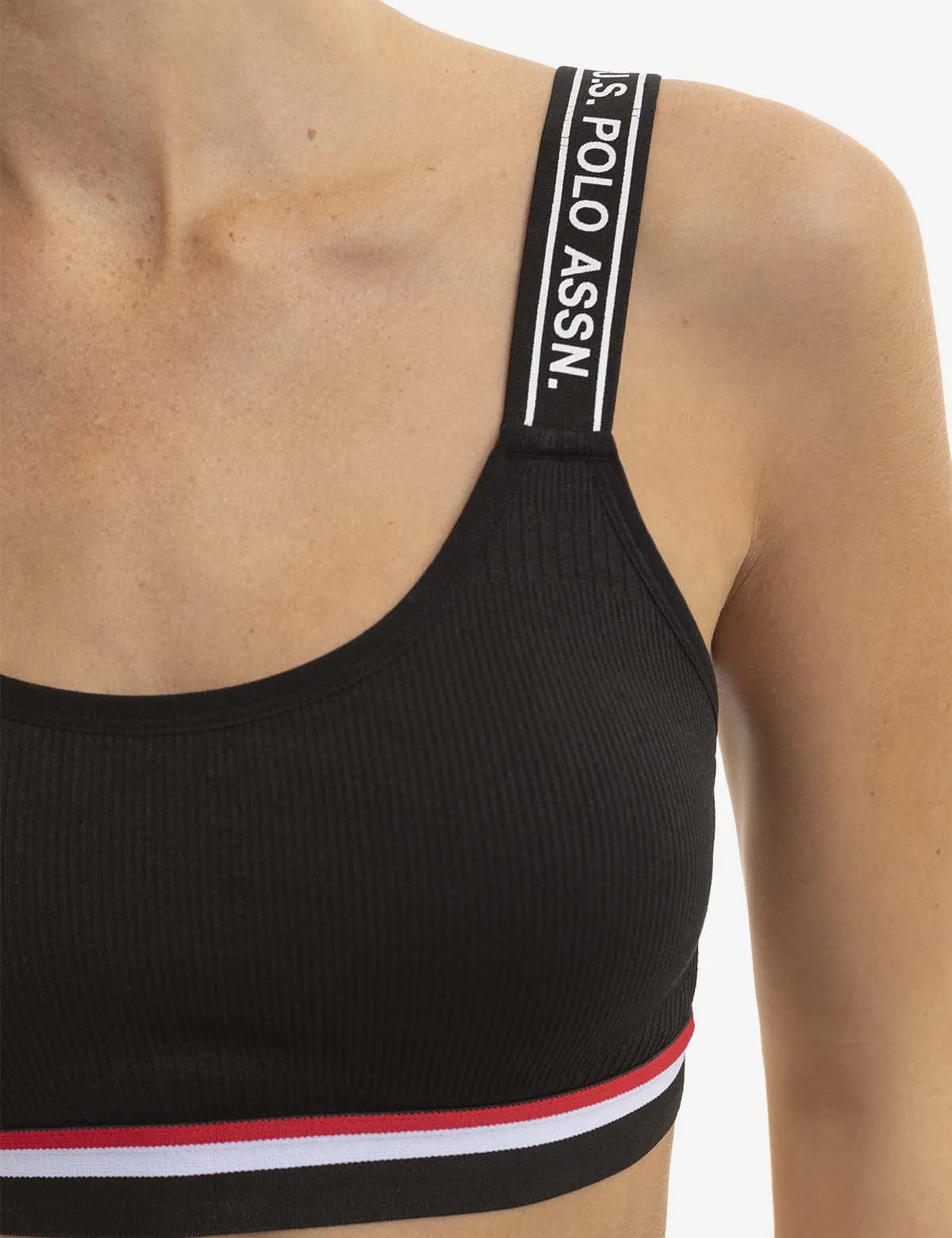 2 PACK RIBBED BRALETTES WITH REMOVEABLE PADS