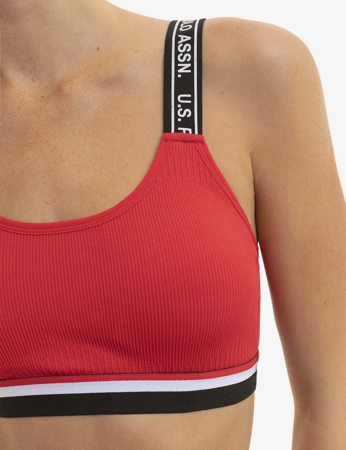 2 PACK RIBBED BRALETTES WITH REMOVEABLE PADS