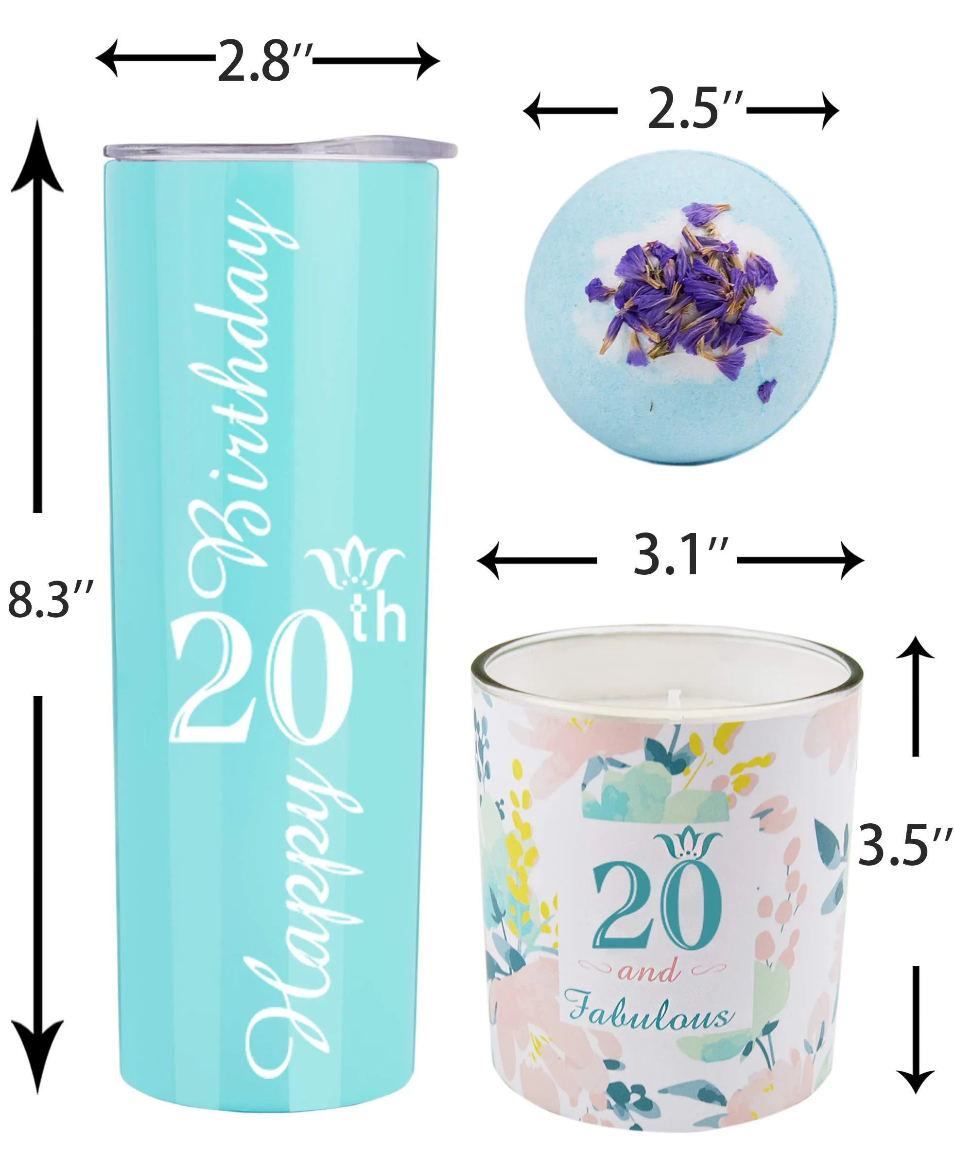 20th Birthday Gifts for Women, Happy 20th Birthday, 20th Birthday Tumbler, Gifts for 20th