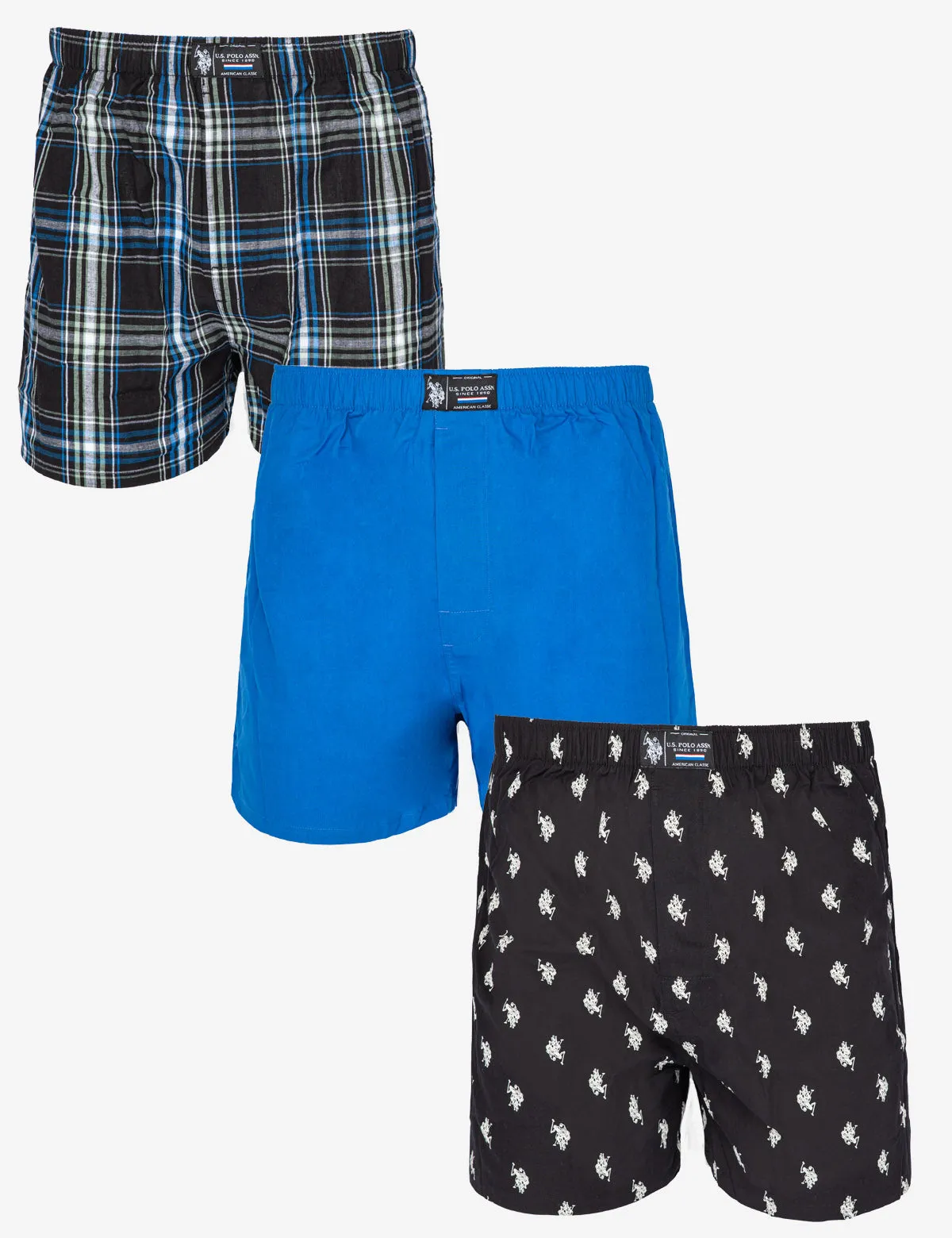 3 PACK WOVEN BOXERS