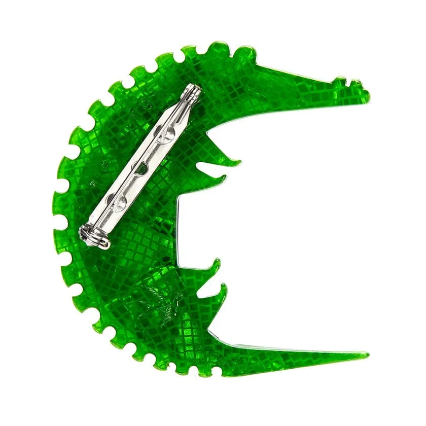 A Crocodile Named Growl Brooch