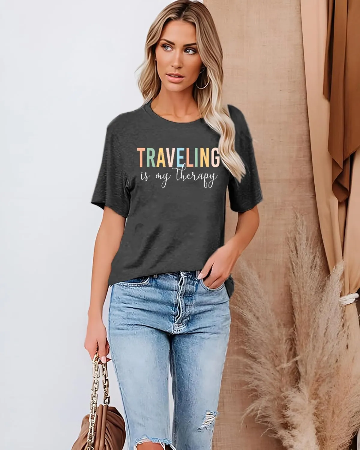 Airplane Mode Shirt Women Love Heart Graphic Tees Adventure Letter Print Short Sleeve Travel Shirts Casual Outdoor Tops