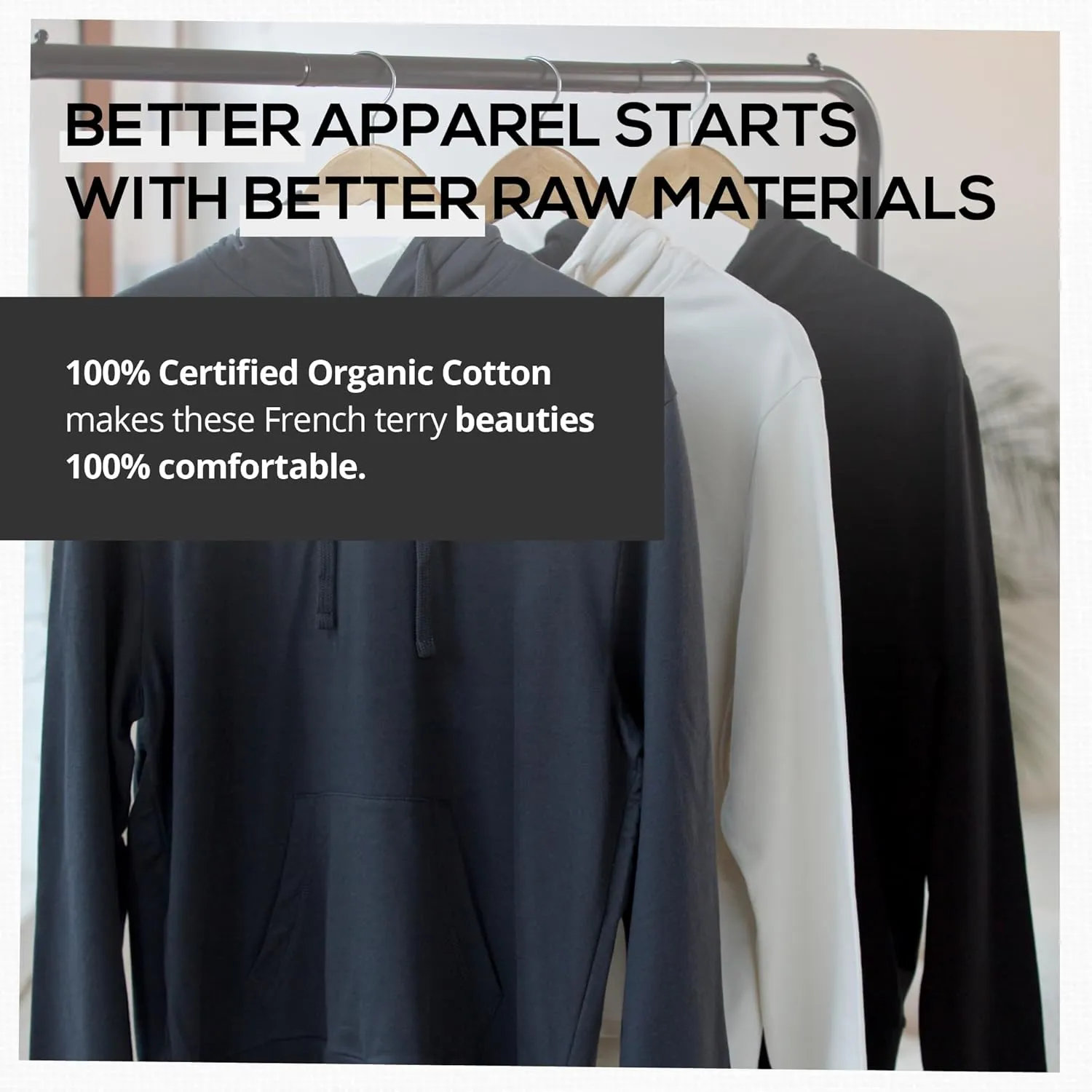 Allmade Unisex Organic French Terry Full-Zip Hoodie
