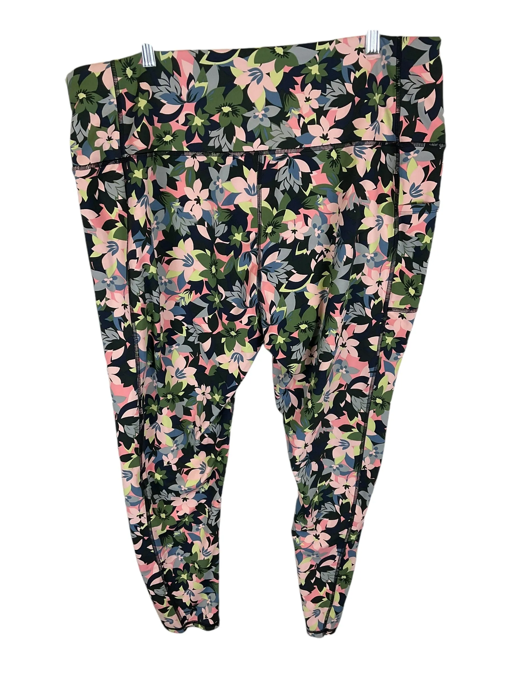 Athletic Leggings By Vera Bradley In Floral Print, Size: 3x