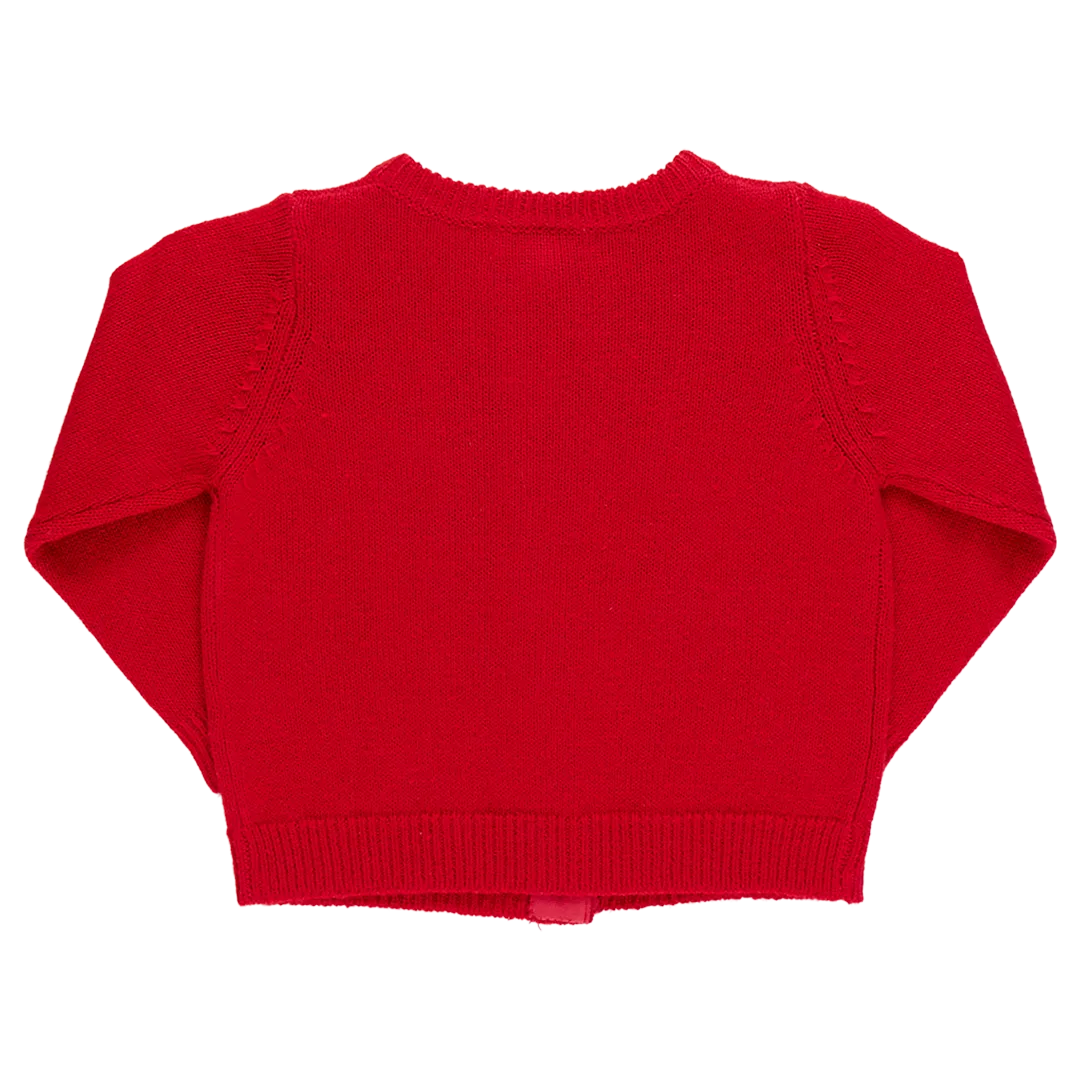 Baby Girls Maude Sweater - Red Santa