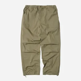 BANDING WIDE FATIGUE PANTS - KHAKI BEIGE