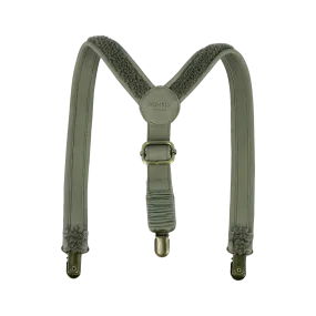 Bay Suspenders | Stone Curly Faux Fur