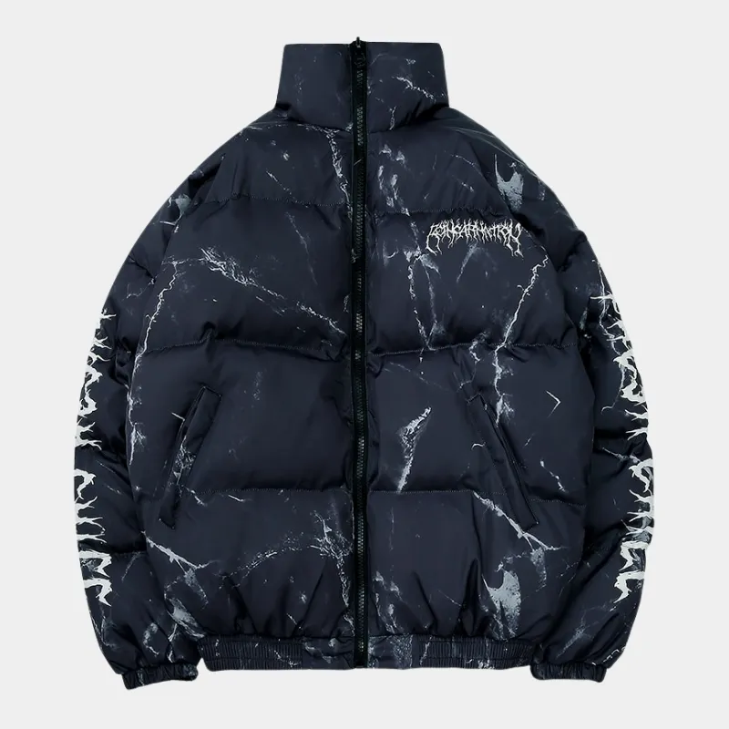 Bear | Y2K Inspired Graphic Print Puffer Jacket