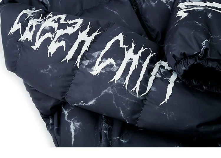 Bear | Y2K Inspired Graphic Print Puffer Jacket