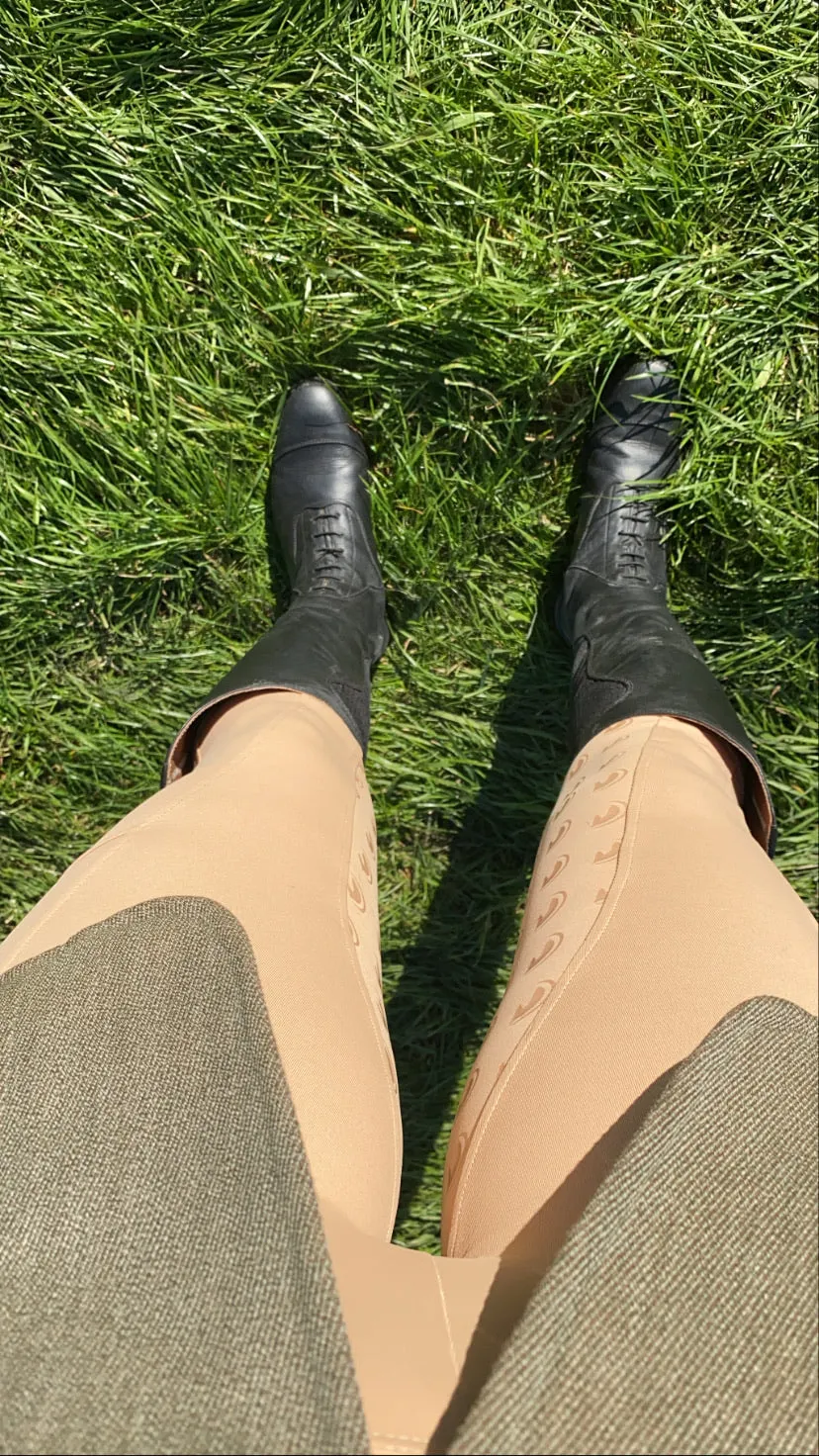 Beige Riding Leggings / Tights - BISCUIT BEIGE