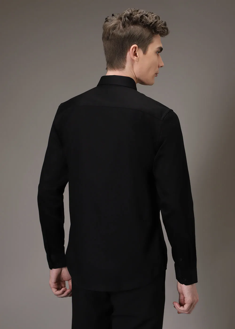 Sequined Black Soaring Eagle Shirt