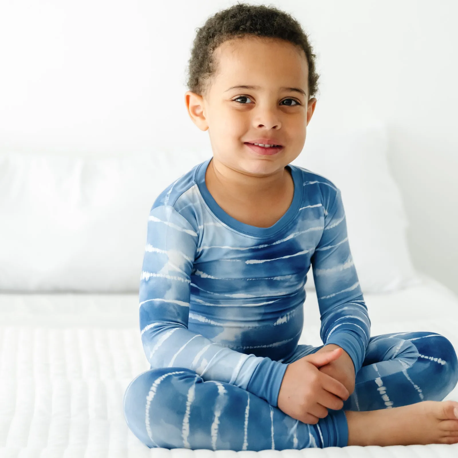 Blue Tie Dye Dreams Two-Piece Pajama Set