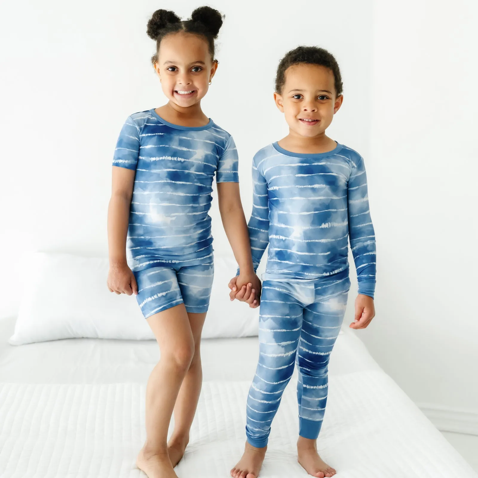 Blue Tie Dye Dreams Two-Piece Pajama Set