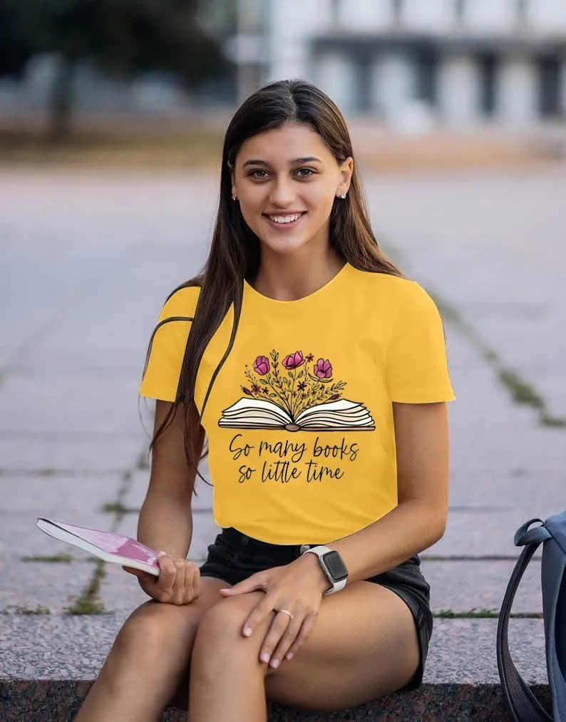 Book Lovers Women's Funny Wildflowers Reading Shirt - Cute Book Lover Bookworm Teacher Short Sleeve Tee