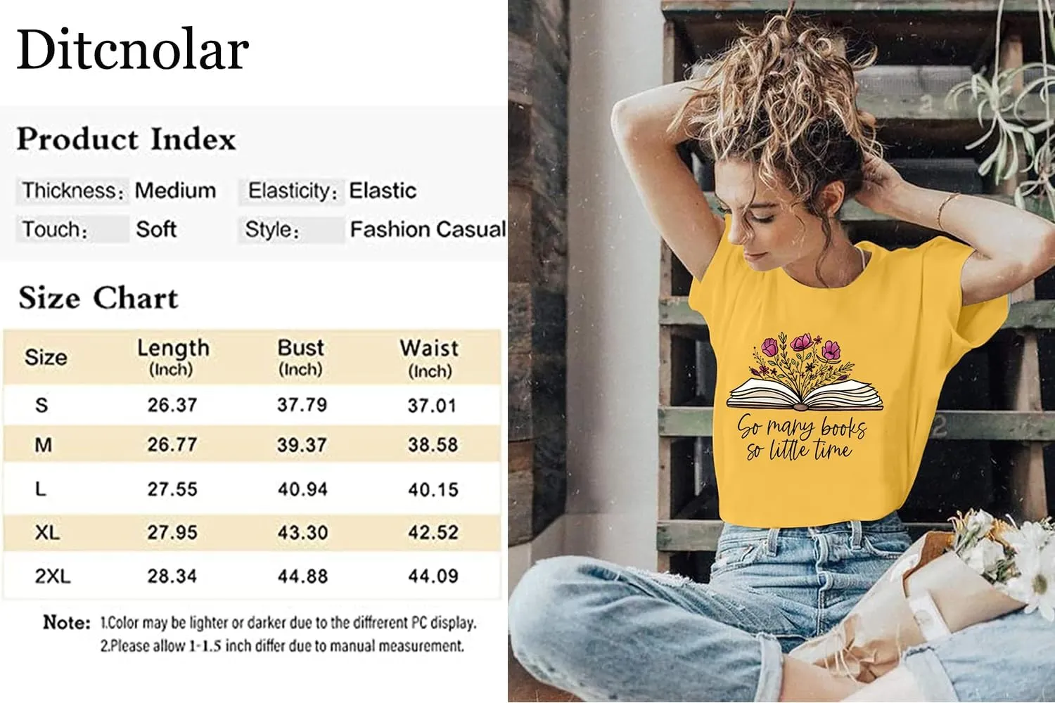 Book Lovers Women's Funny Wildflowers Reading Shirt - Cute Book Lover Bookworm Teacher Short Sleeve Tee