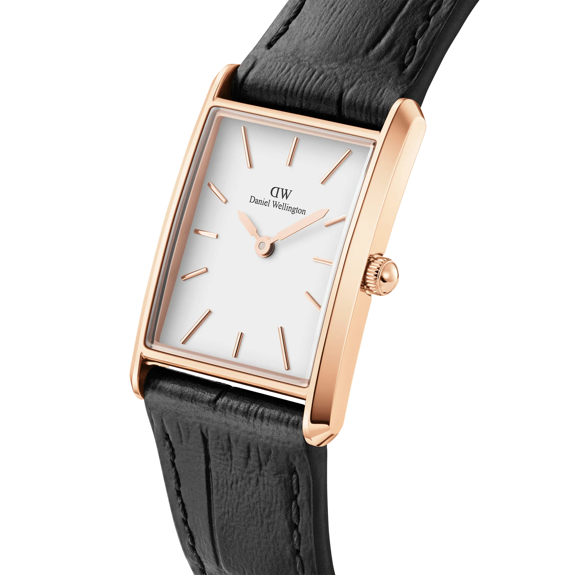 Bound Black Crocodile Rose Gold