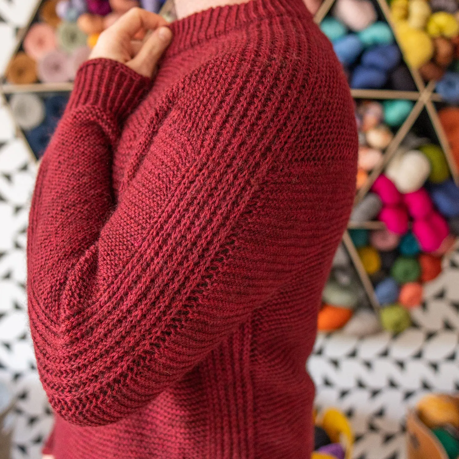 BRIOGARTER SWEATER - BIRCH TREE