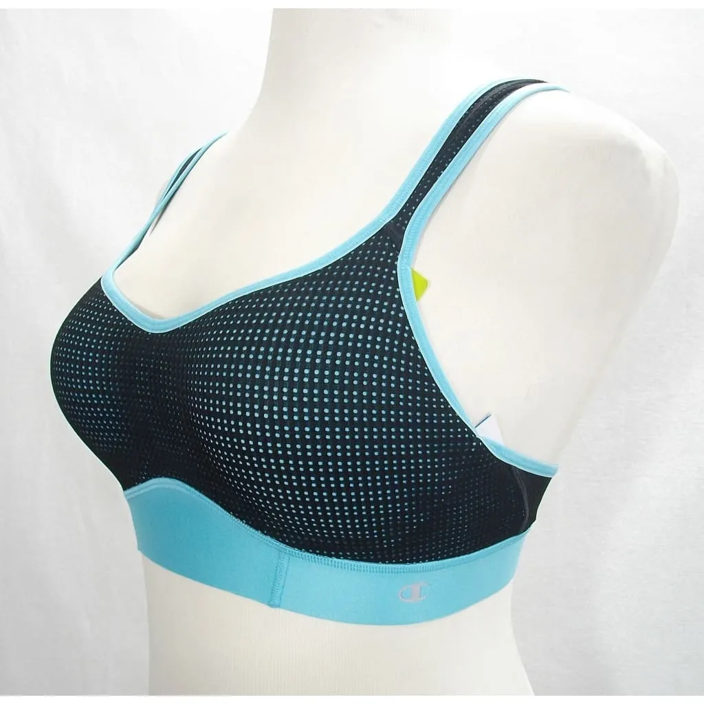 Champion Mesh Overlay Wire Free Sports Bra With SmoothTec Band 36B Gray Aqua NWT