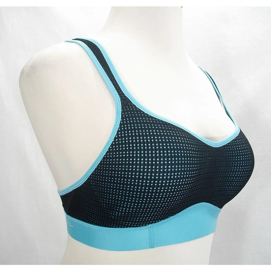Champion Mesh Overlay Wire Free Sports Bra With SmoothTec Band 36B Gray Aqua NWT