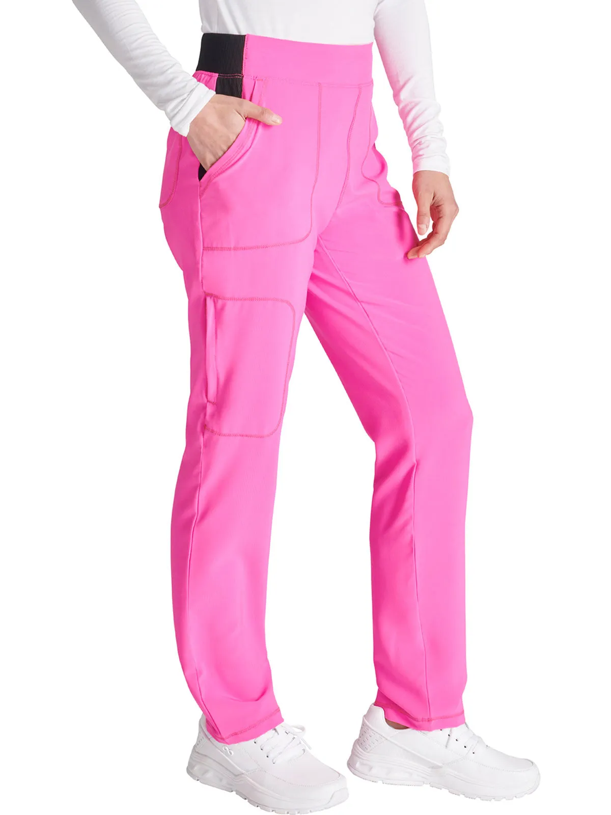 Cherokee - Women's Mid Rise Tapered Leg Cargo Scrub Pant