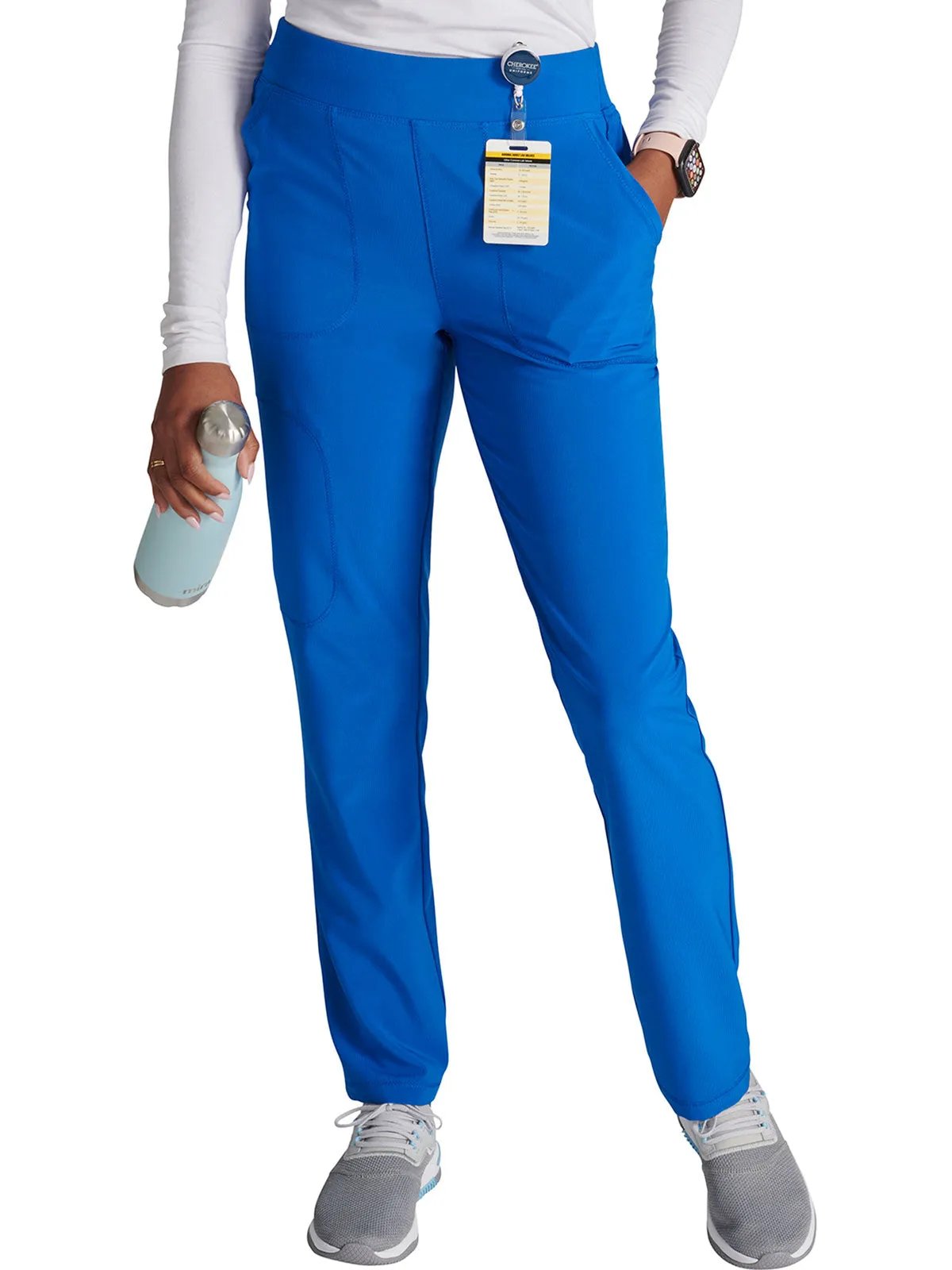 Cherokee - Women's Mid Rise Tapered Leg Cargo Scrub Pant