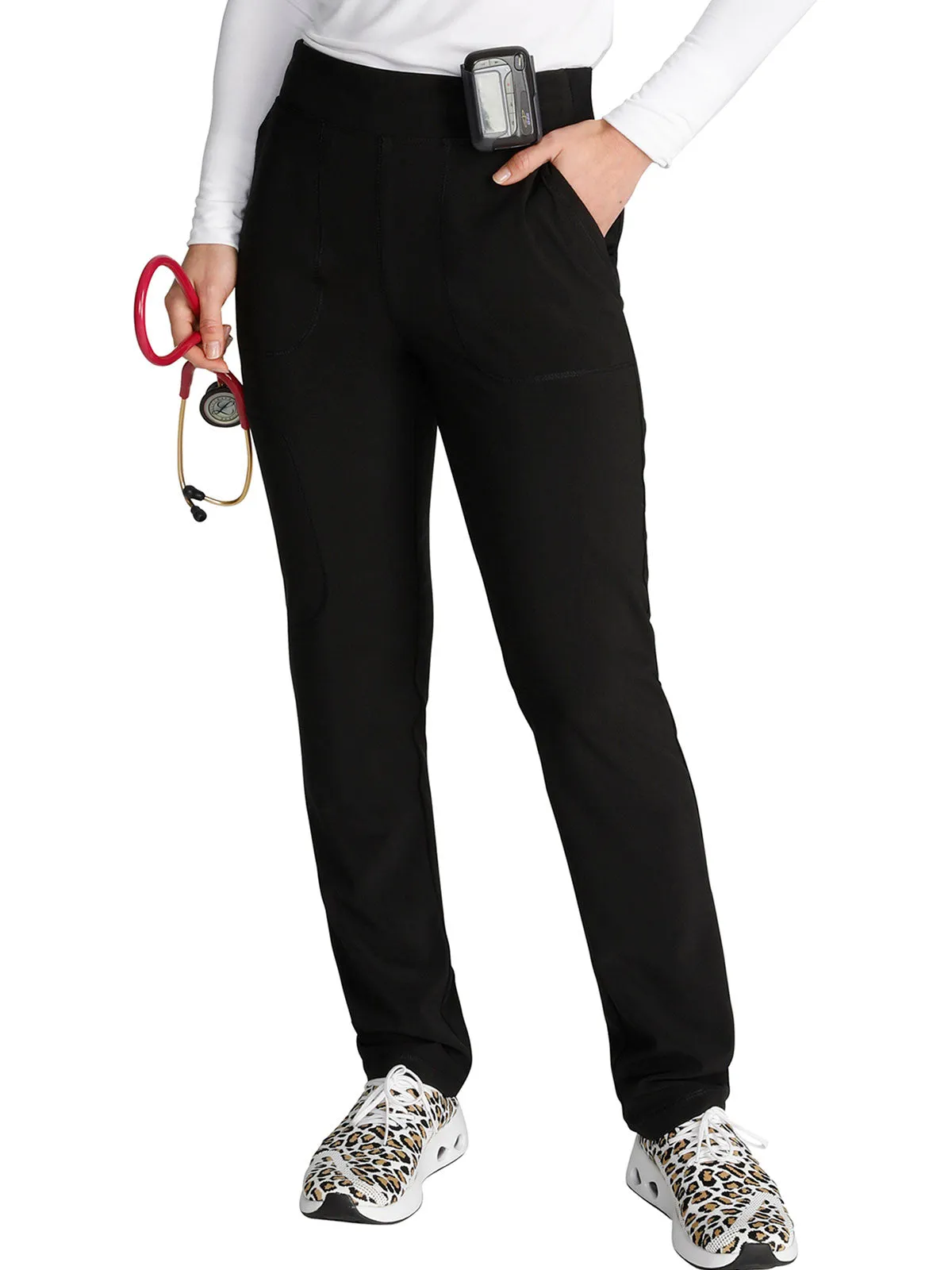 Cherokee - Women's Mid Rise Tapered Leg Cargo Scrub Pant