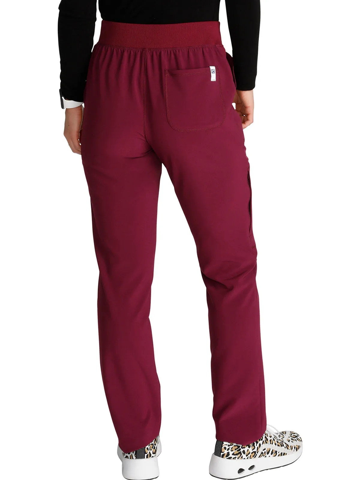 Cherokee - Women's Mid Rise Tapered Leg Cargo Scrub Pant