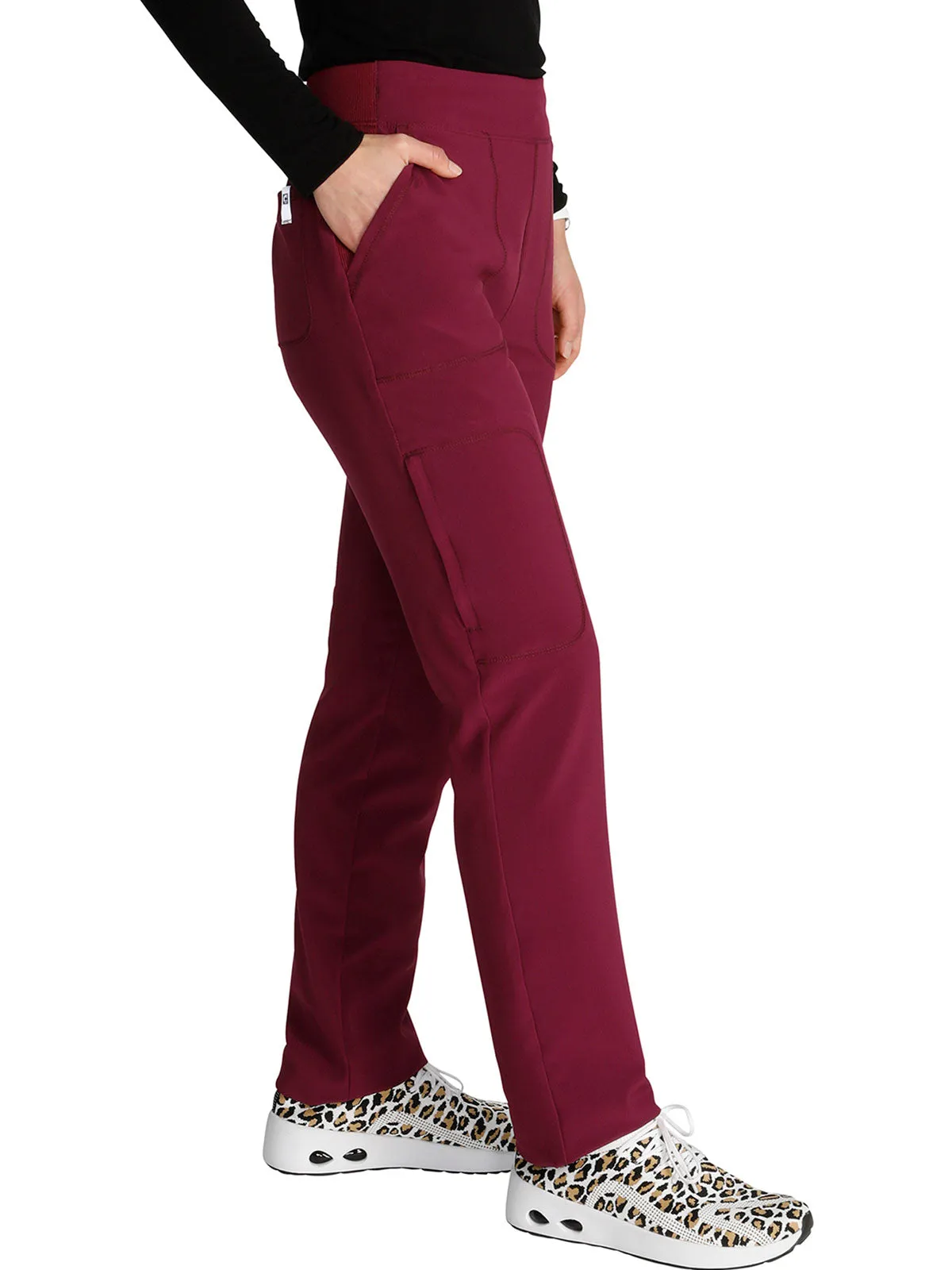 Cherokee - Women's Mid Rise Tapered Leg Cargo Scrub Pant