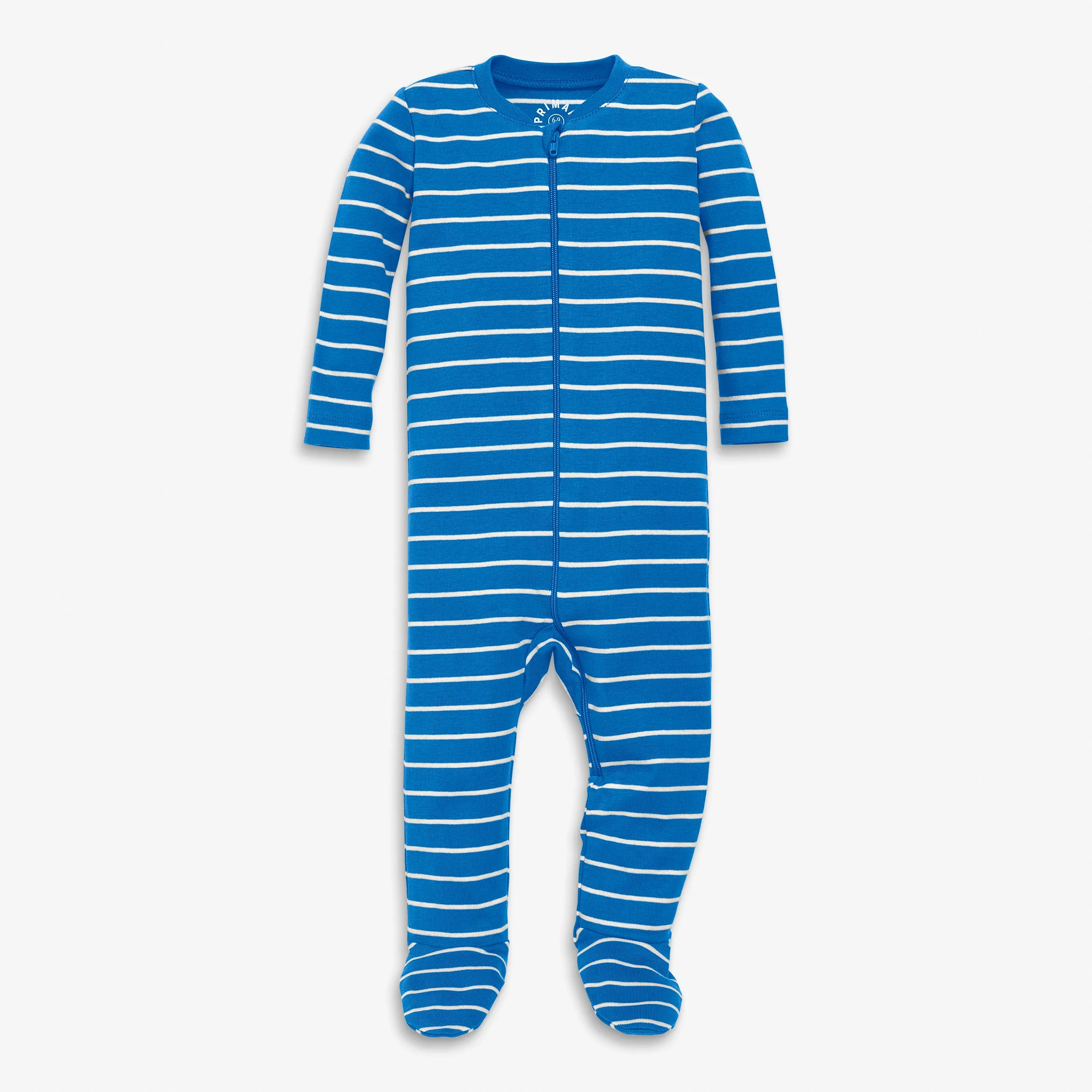 Clearance baby organic zip footie in stripe