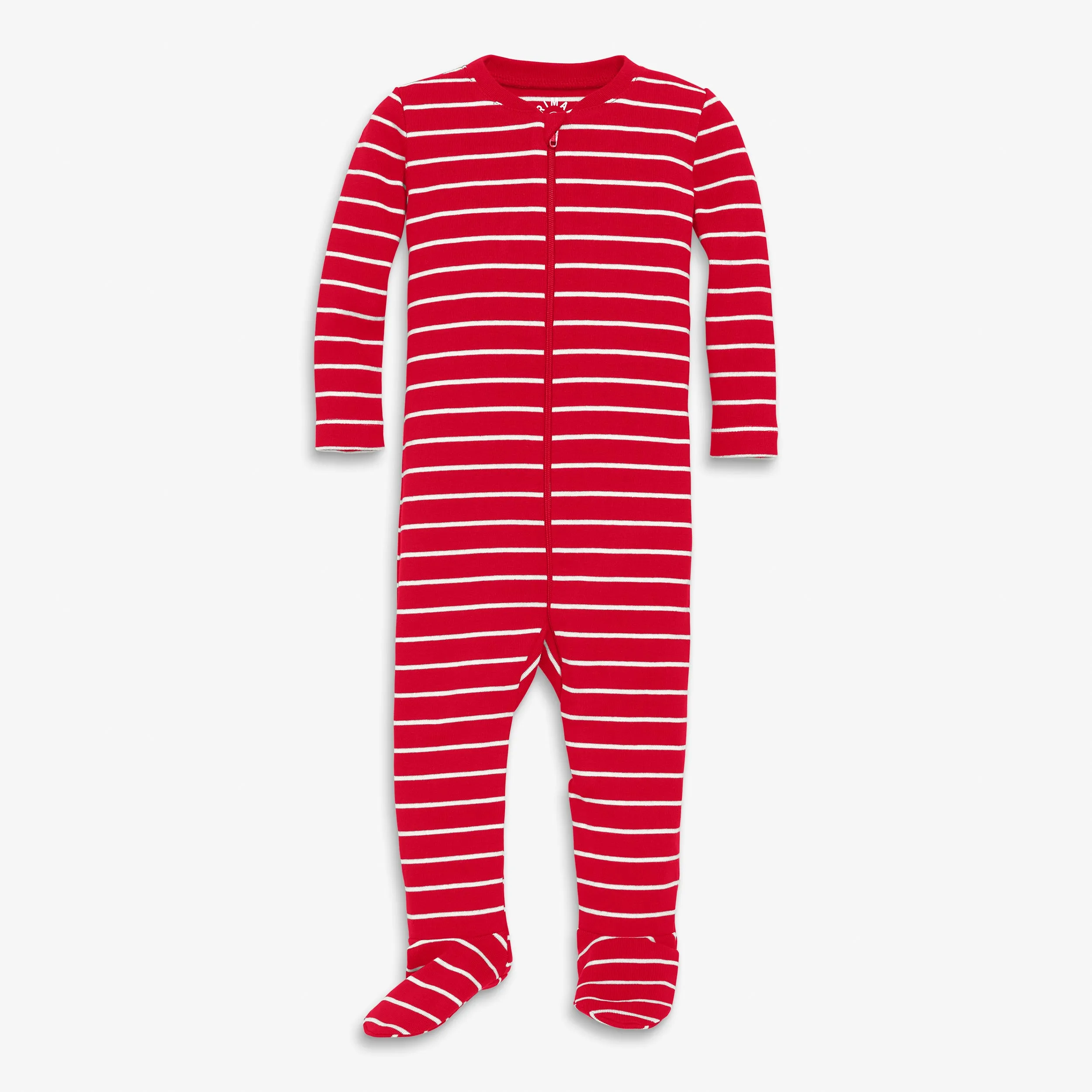 Clearance baby organic zip footie in stripe