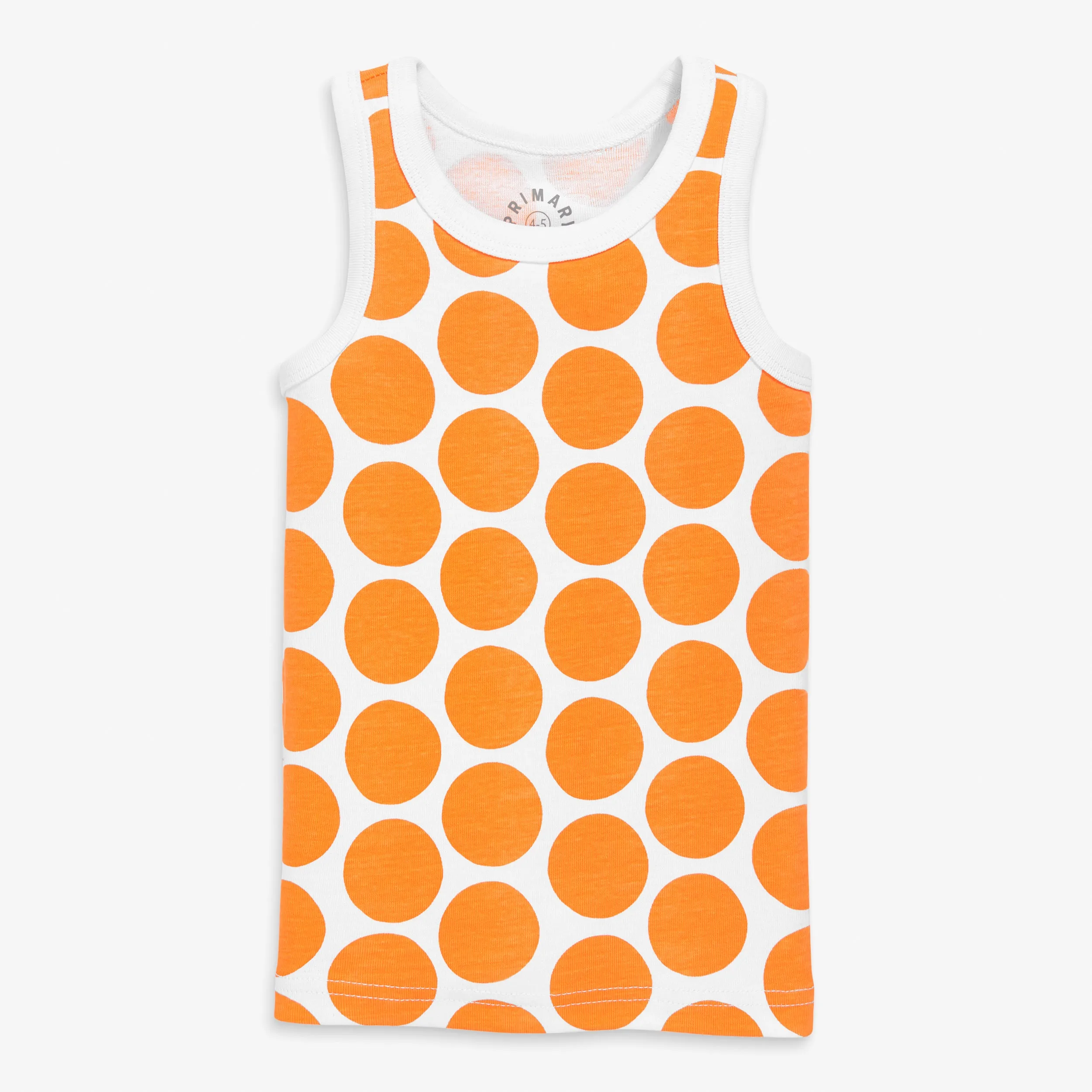 Clearance kids organic pj tank in cutout dot