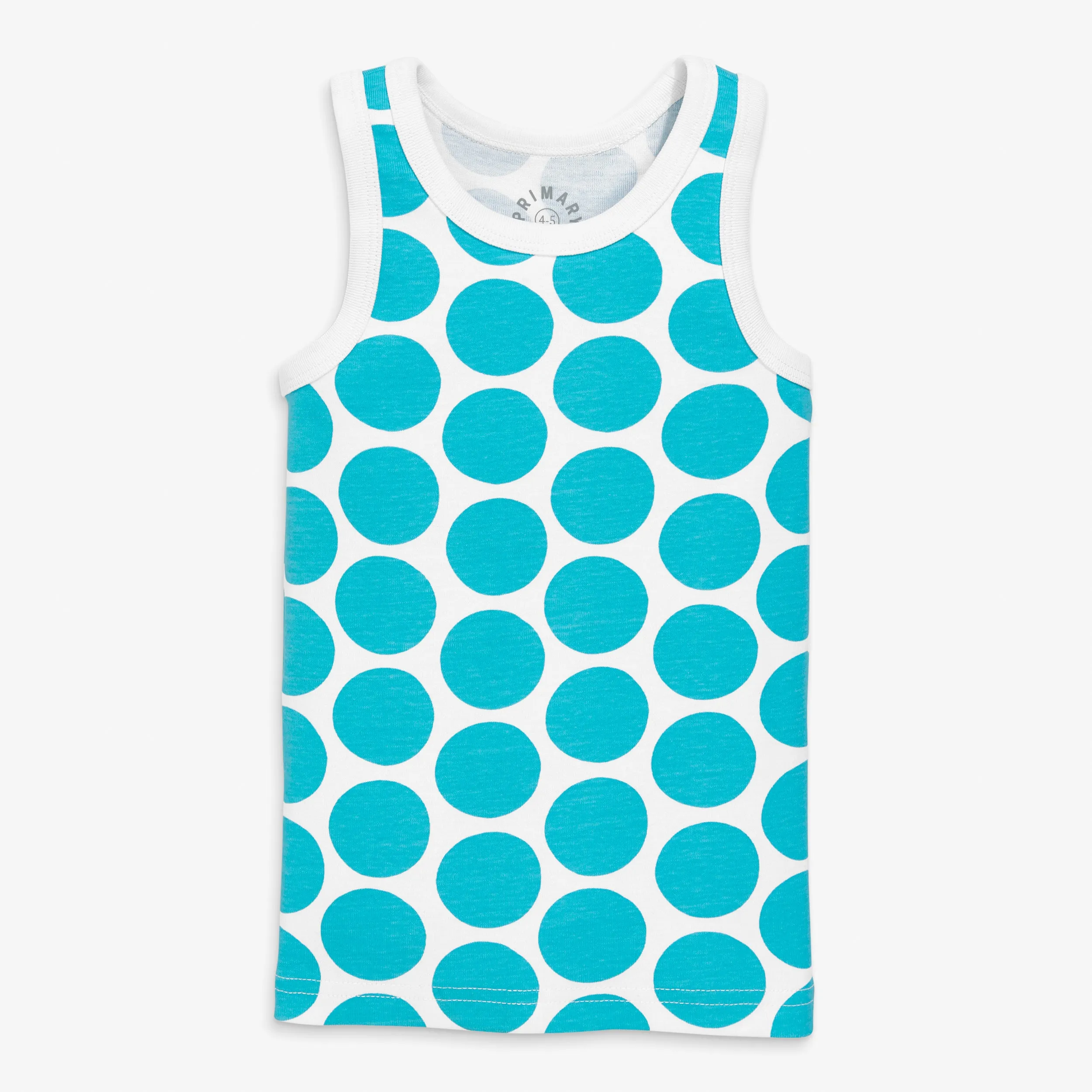 Clearance kids organic pj tank in cutout dot