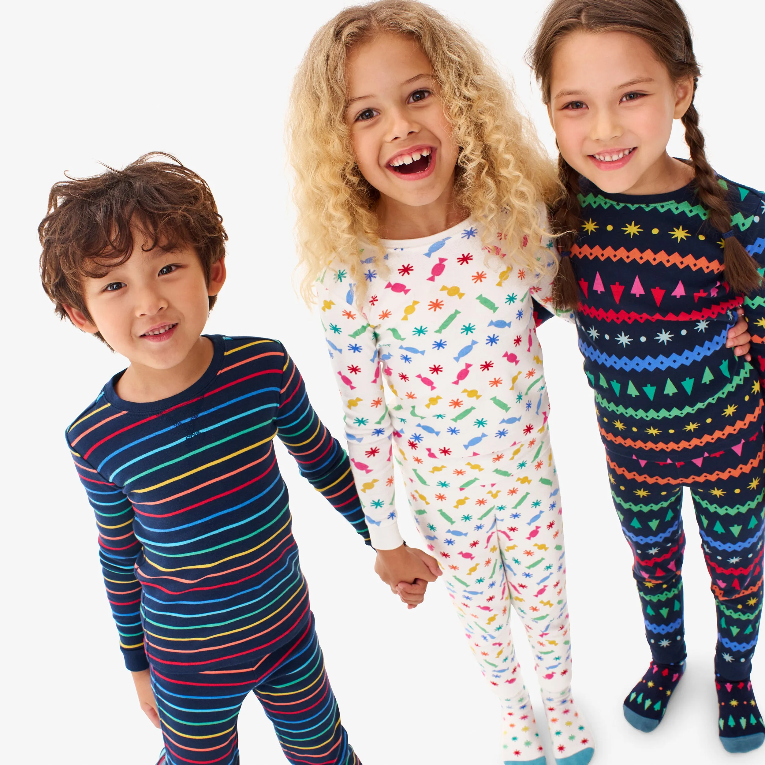 Clearance kids organic pj top in confetti candy