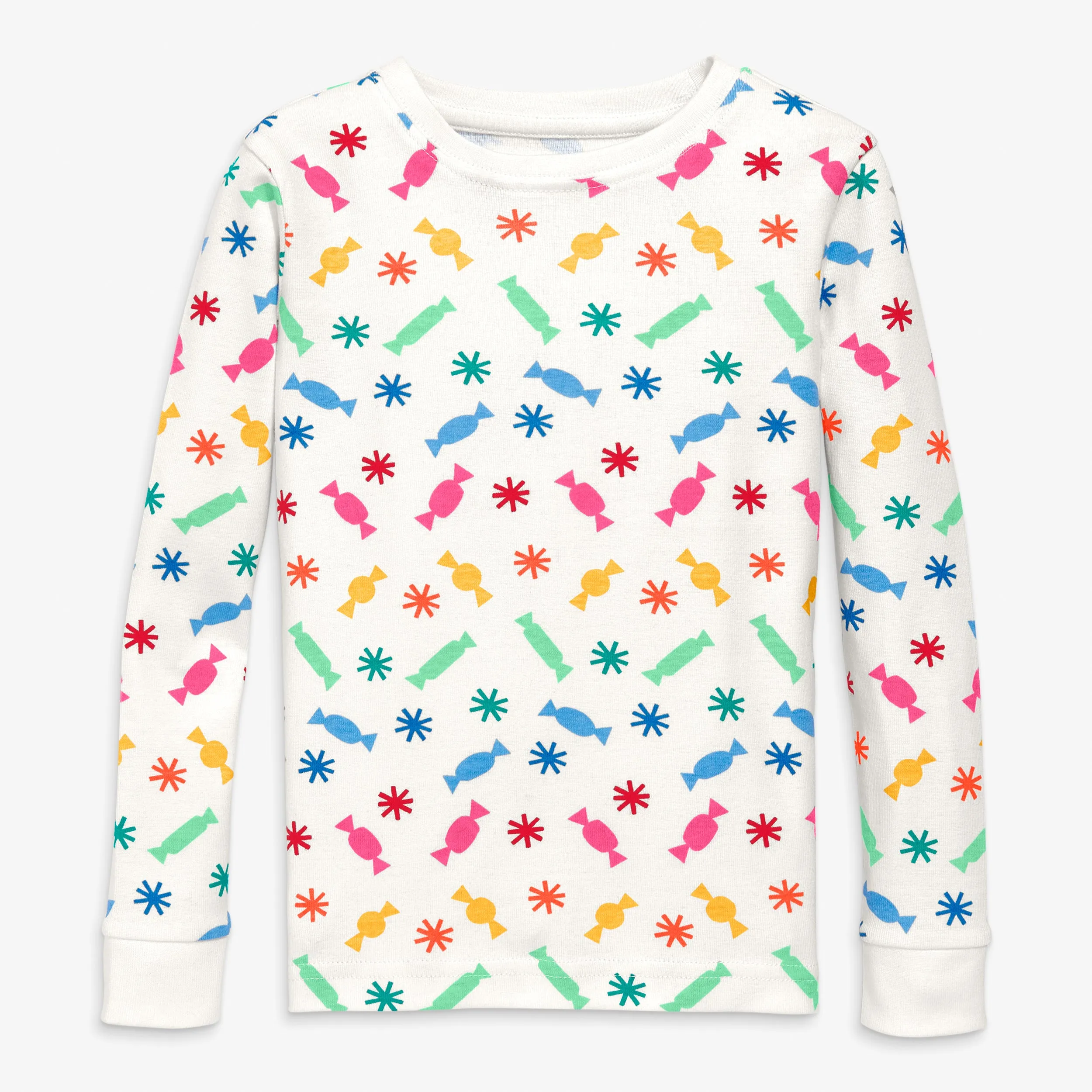 Clearance kids organic pj top in confetti candy