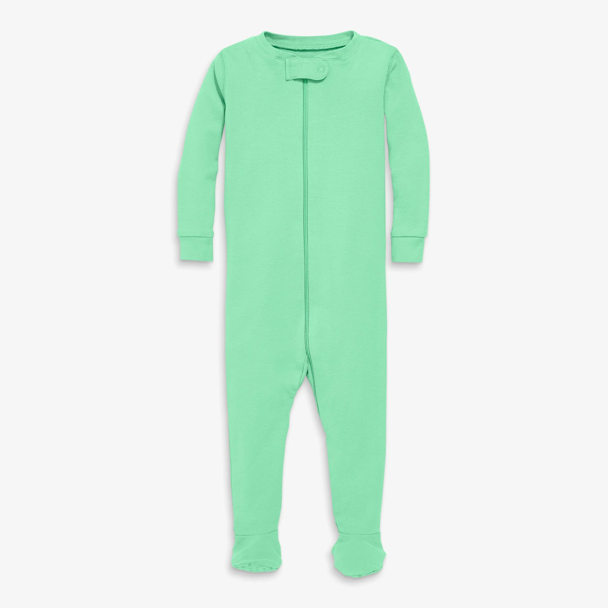 Clearance organic zip footie in seasonal colors