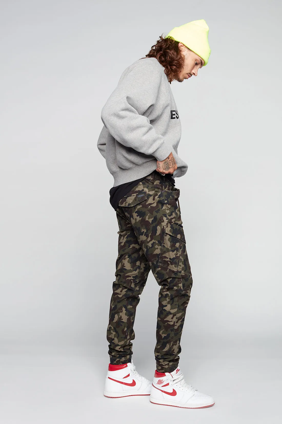 Cohen Camo Cargo Jogger Pants with 5 Pockets