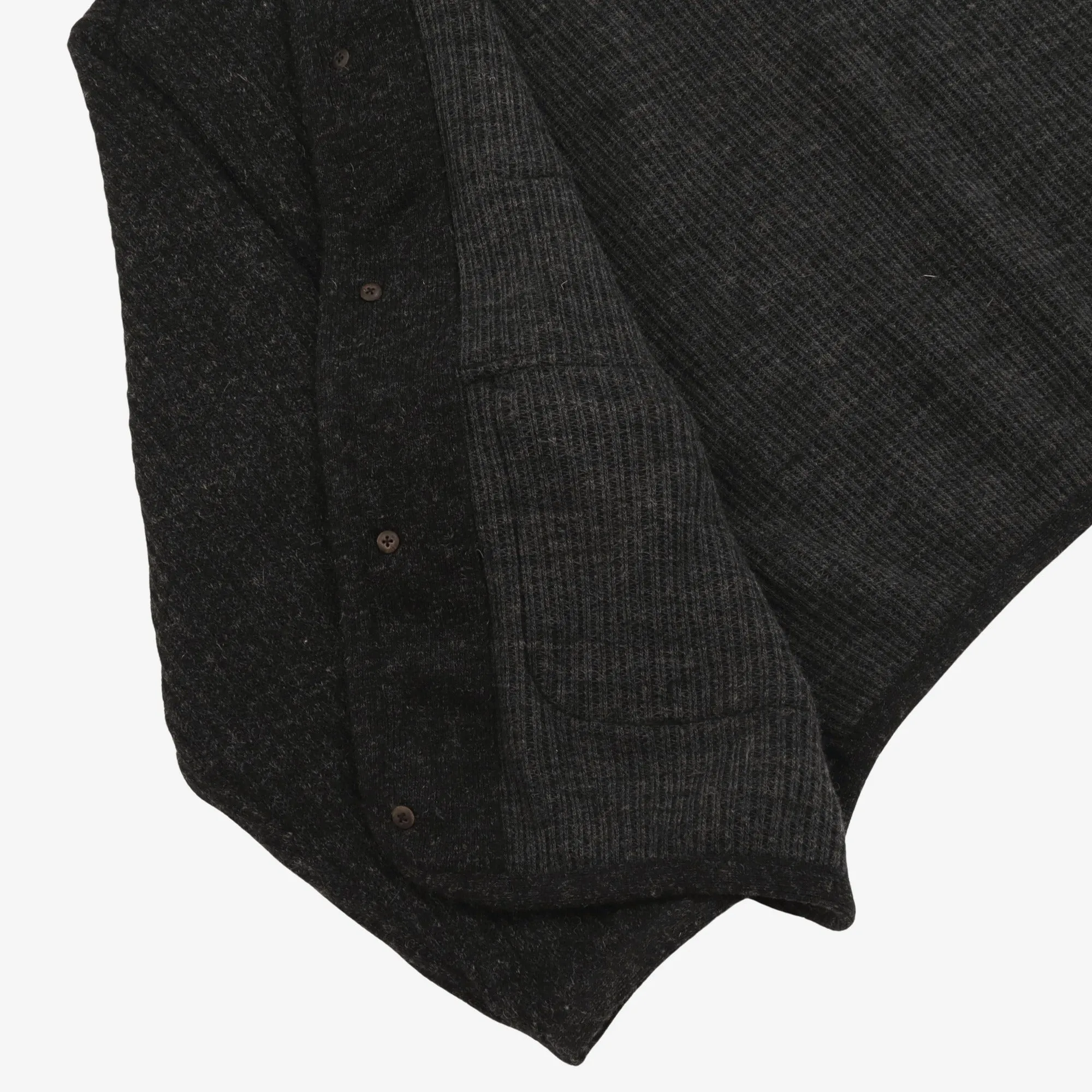 Collarless Wool Jacket