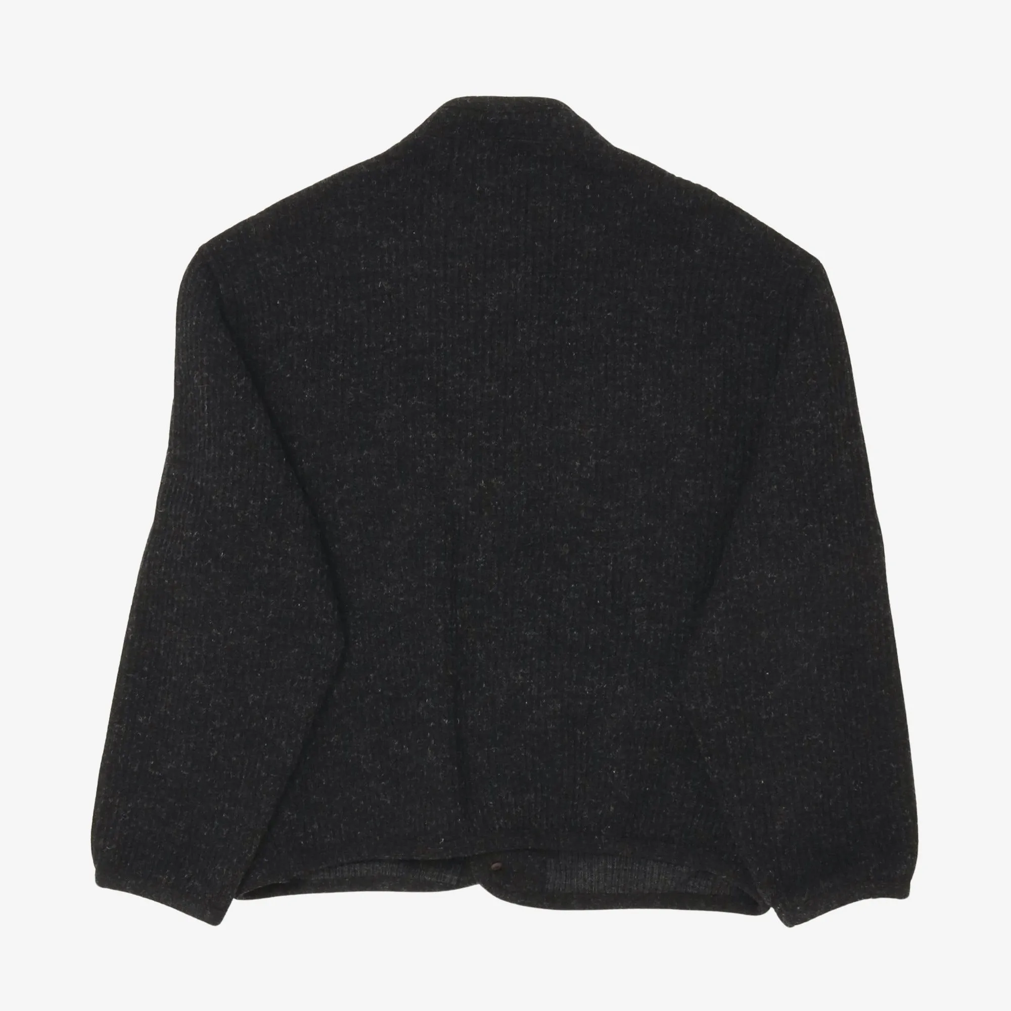 Collarless Wool Jacket
