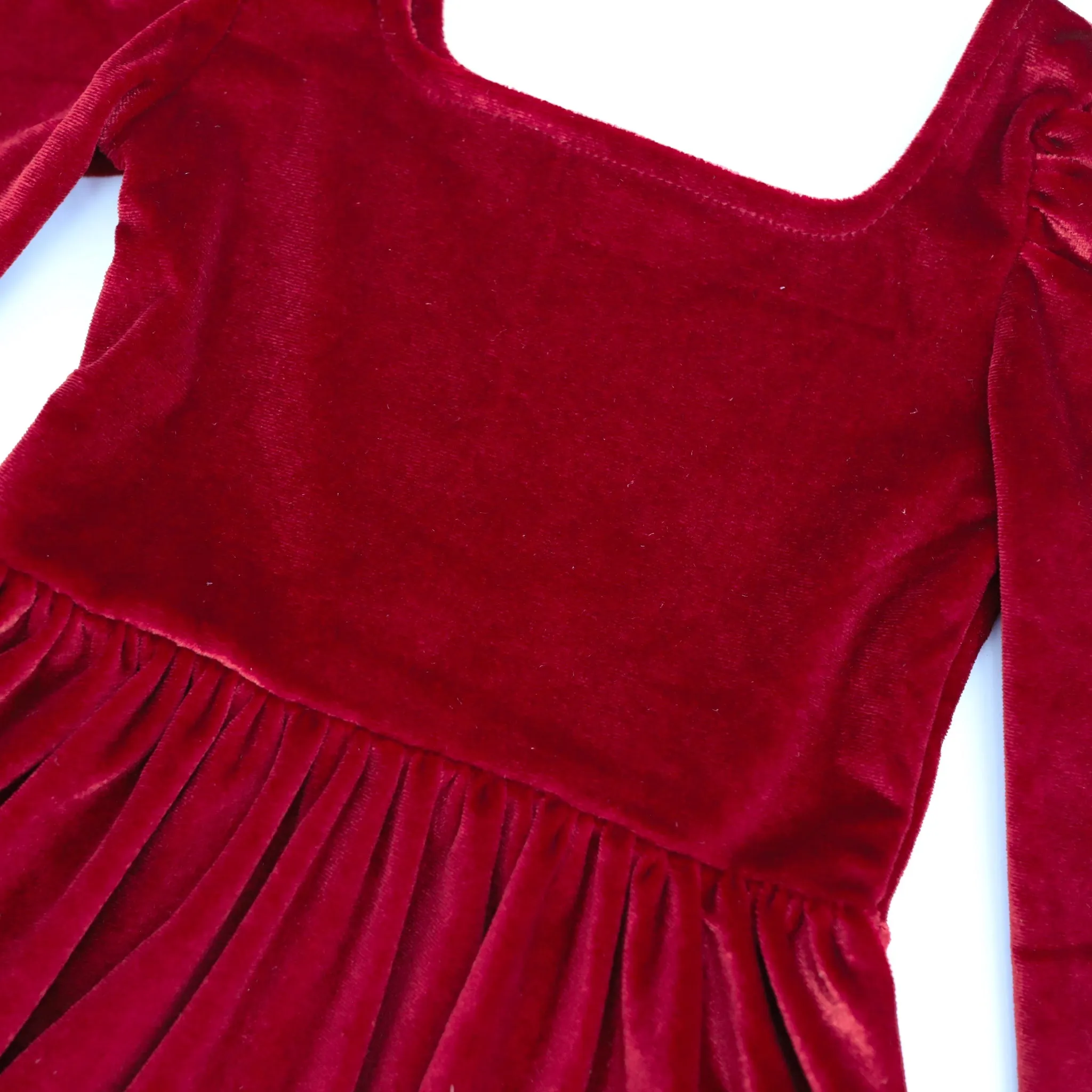 Chic Crimson VelvetMod Twirl Dress with Flattering Fit and Twirl-Ready Skirt