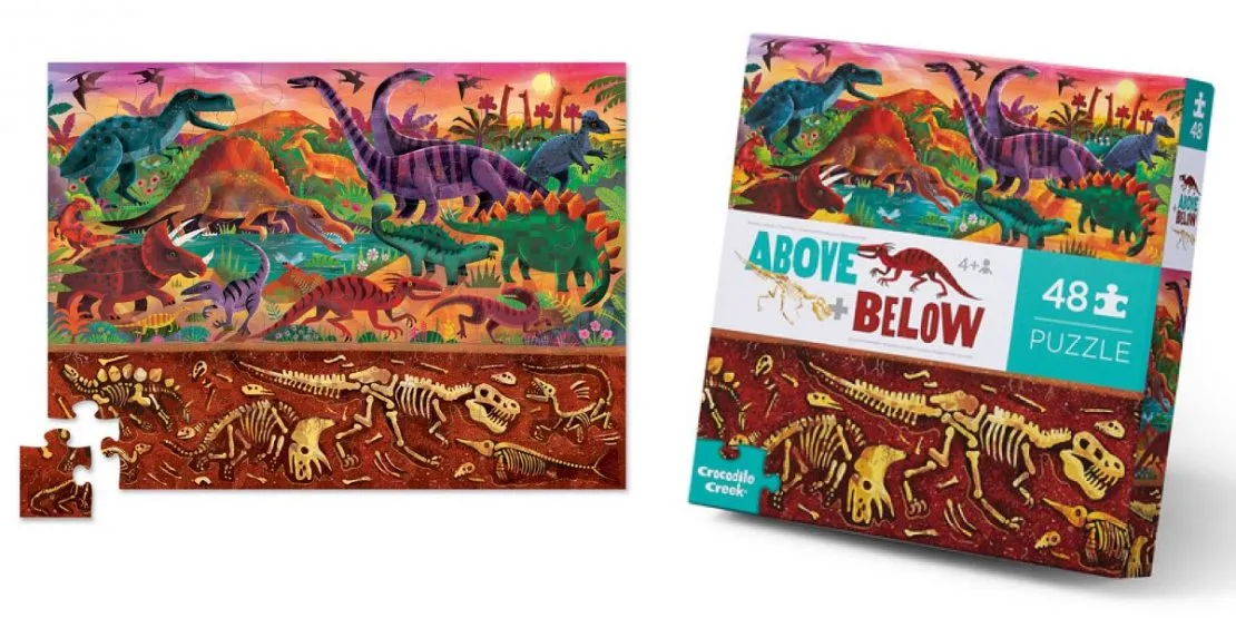 Crocodile Creek 48 Piece Above & Below - Dinosaur World