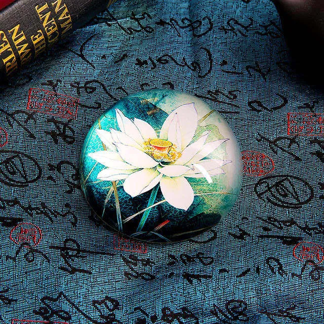 Crystal Hemisphere Paperweight customized