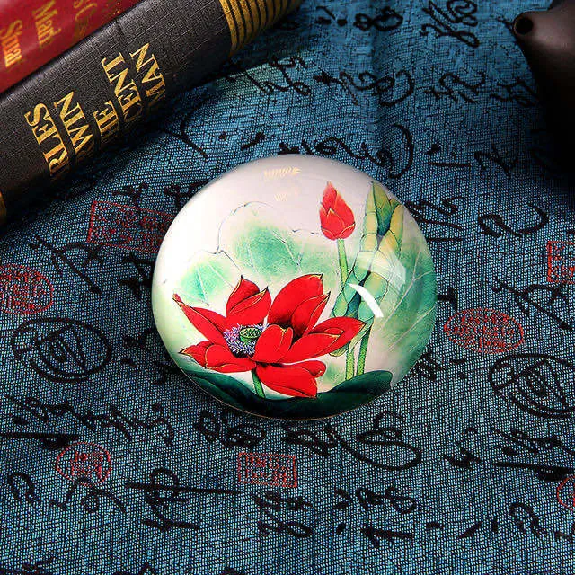Crystal Hemisphere Paperweight customized