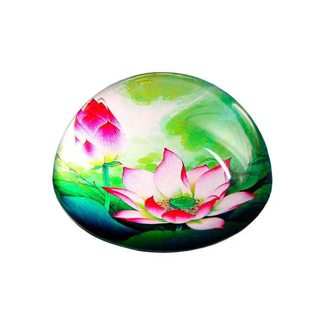 Crystal Hemisphere Paperweight customized