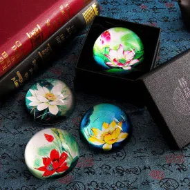 Crystal Hemisphere Paperweight customized
