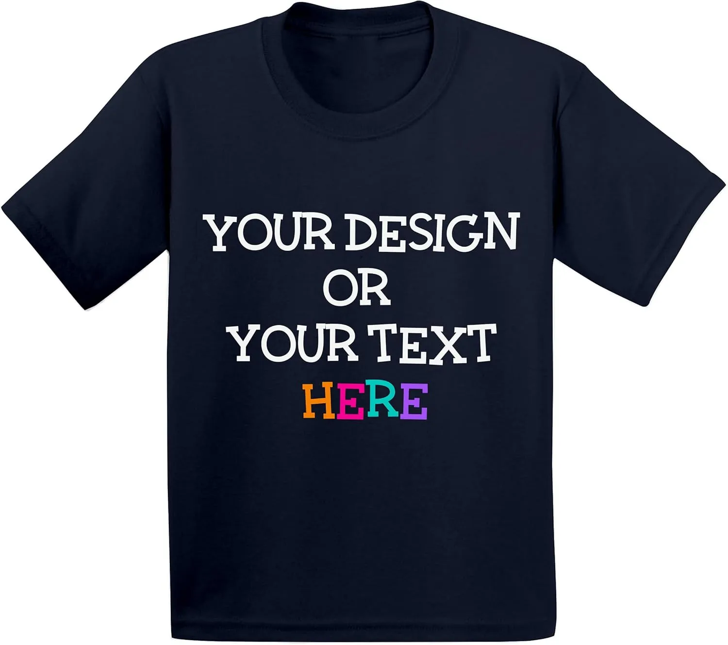 Custom Baby Shirt for Boys Girls Personalized Your Own Image Photo Text T-Shirt Front Print ONLY