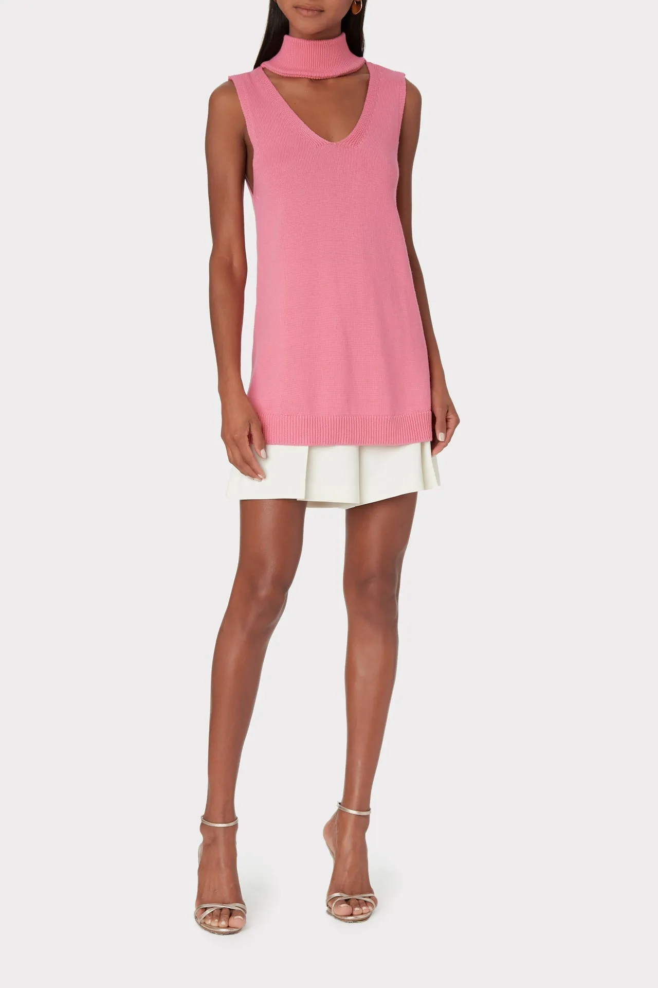 Cutout Mock Neck Tunic