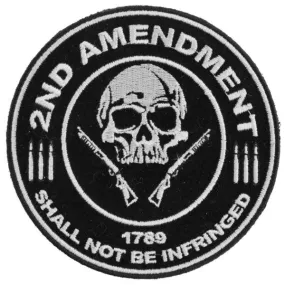 Daniel Smart 2nd Amendment Shall Not Be Infringed Skull 1789 Small Patch, 4 x 4 inches