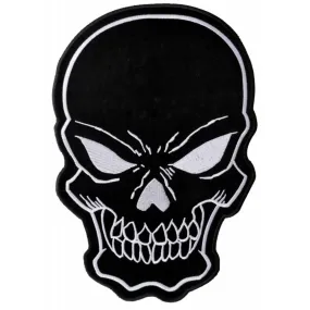 Daniel Smart Black Skull Embroidered Iron on Patch, 8 x 11 inches